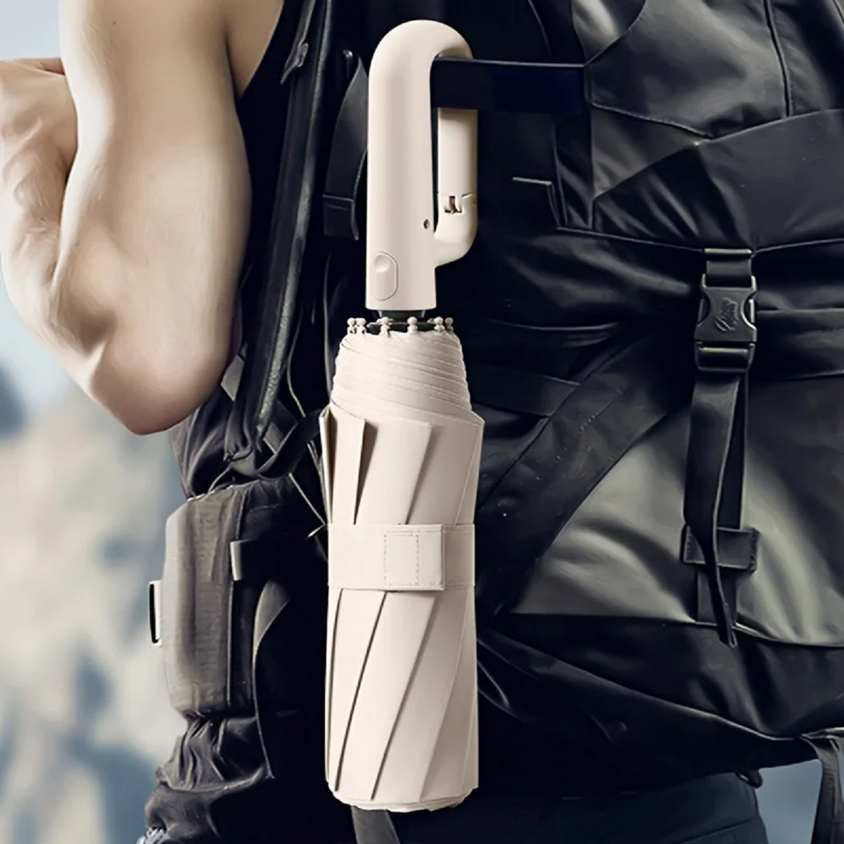 Orthorun | Wind-Resistant Automatic Folding Umbrella – Compact & Durable with Large Buckle Handle