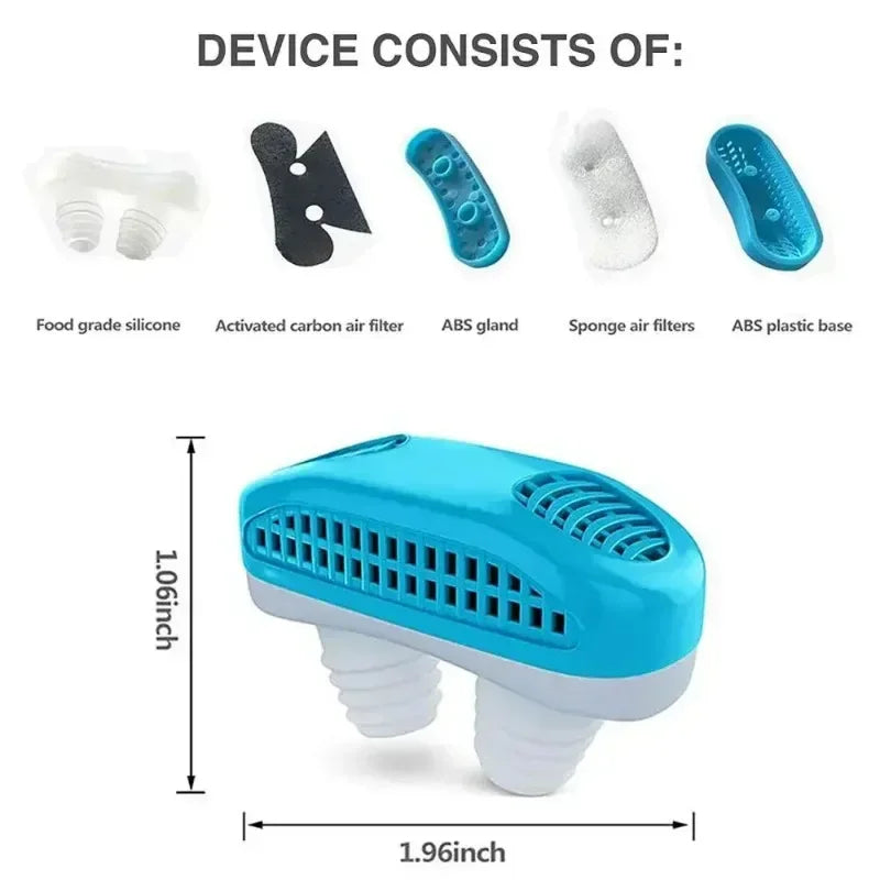 2-in-1 Anti Snore Device and Air Purifier Nose Clip - Orthorun