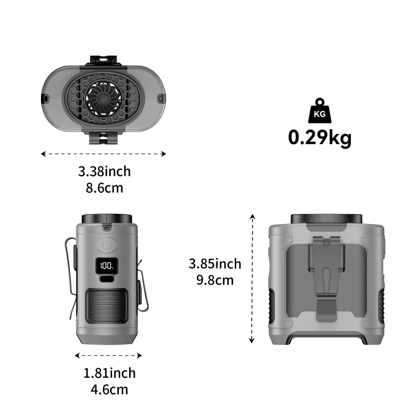 10000mAh Outdoor Portable Waist Fan - Orthorun
