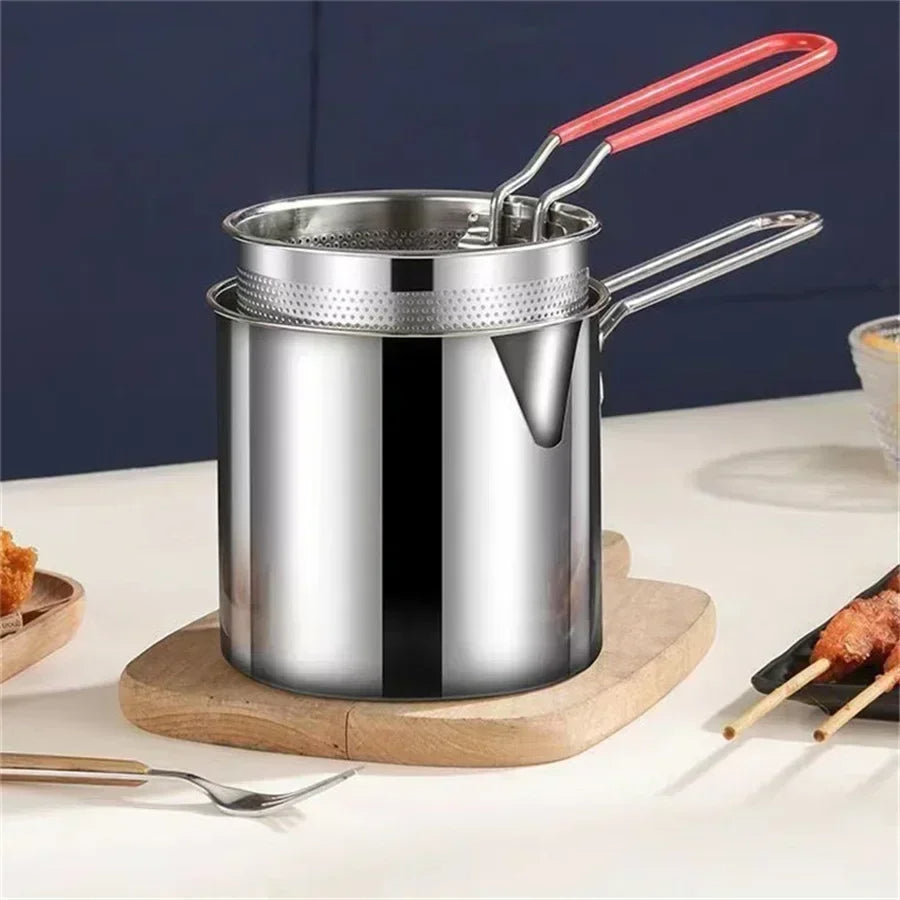 1200ML Deep Fryer Pot with Strainer - Orthorun