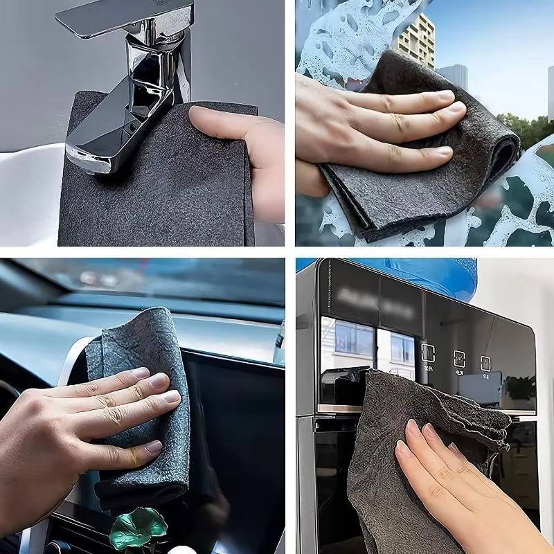 10pcs Versatile Microfiber Cloths for Windows Car Kitchen - Orthorun