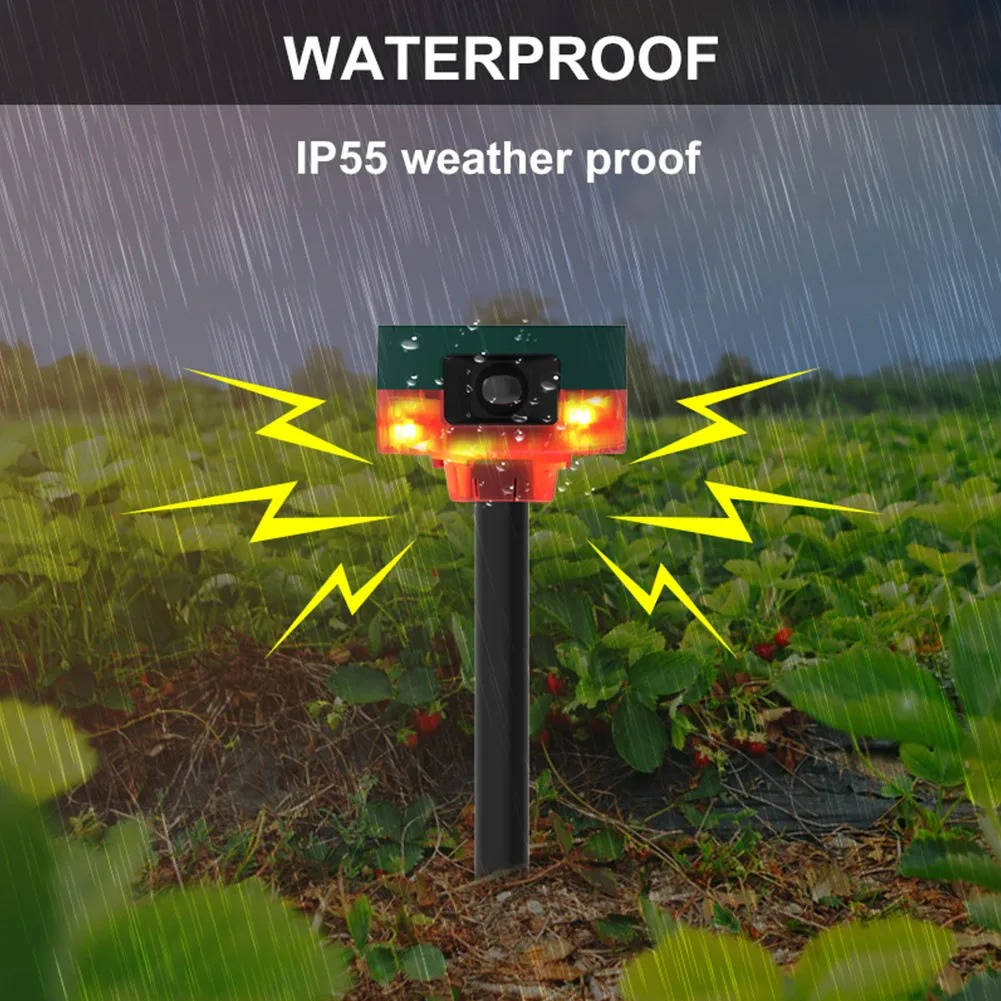360 Degree Solar Repeller For Pigeon Bird Wild Boar Rabbit Deer - Orthorun