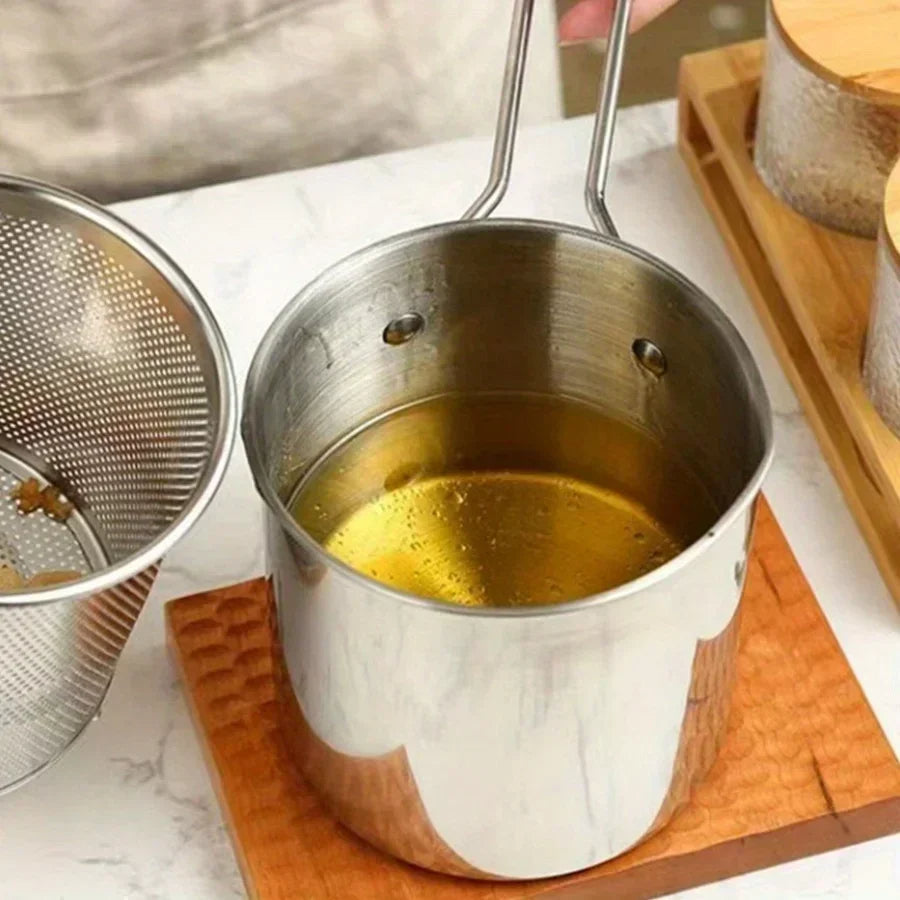 1200ML Deep Fryer Pot with Strainer - Orthorun