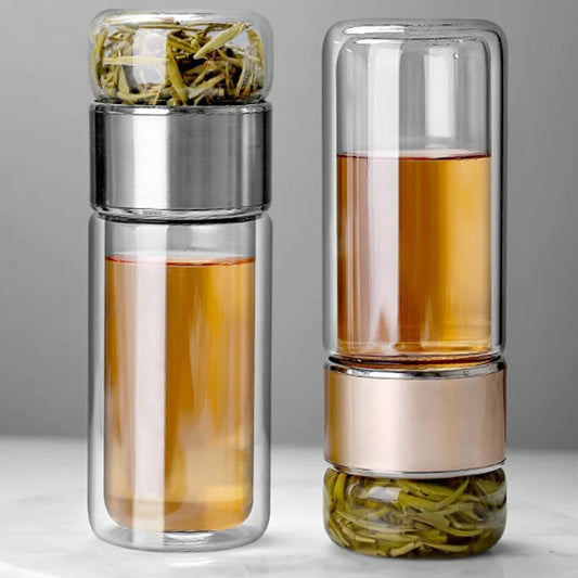 430ml Borosilicate Glass Double Layer Tea Infuser - Orthorun