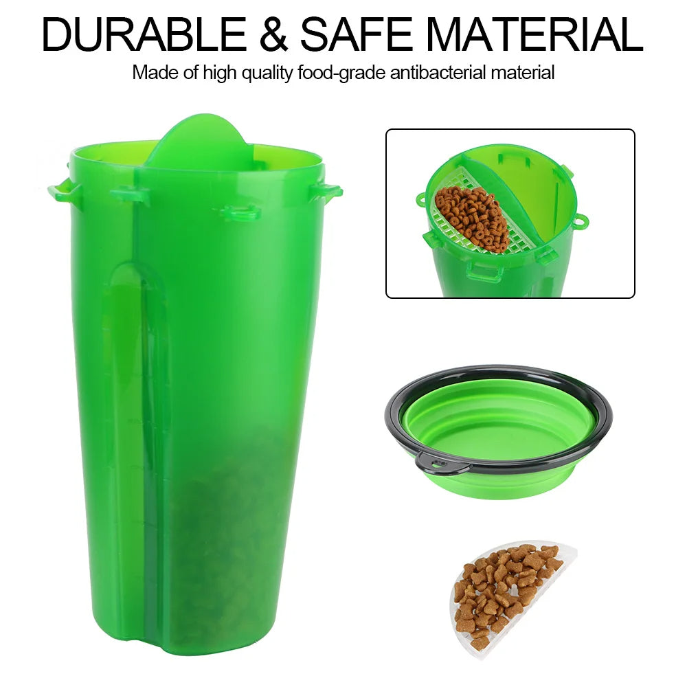 2in1 Collapsible Pet Water Bottle and Feeder - Orthorun