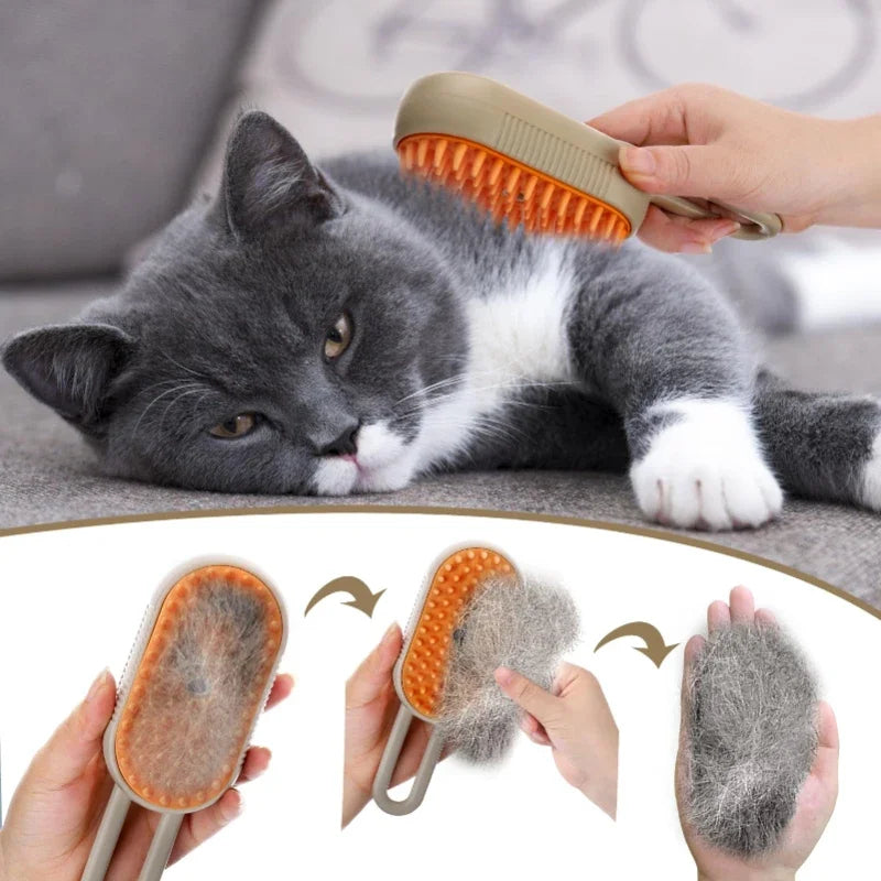 3-in-1 Pet Steam Grooming Brush - Orthorun