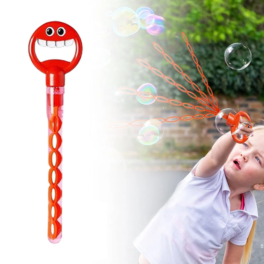 32 Hole Smiling Face Bubble Wand (Random Color) - Orthorun