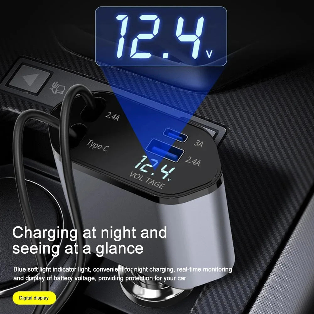 120W Retractable Car Charger - Orthorun