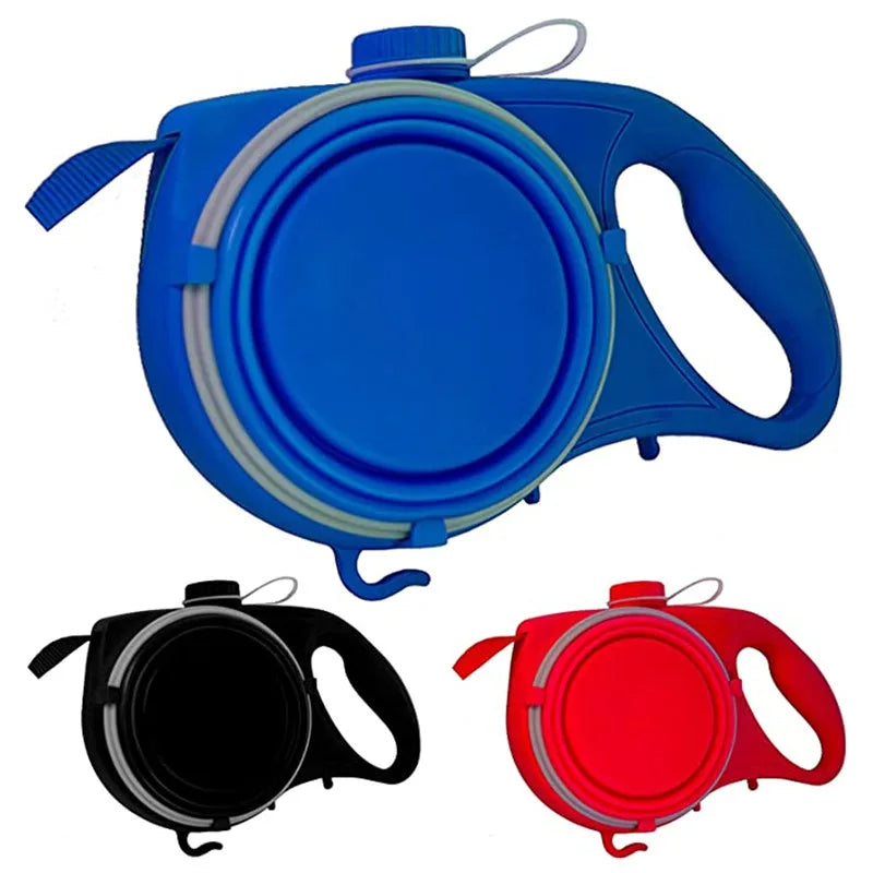 4-in-1 Multifunctional Dog Leash with Water Bottle & Bowl - Orthorun
