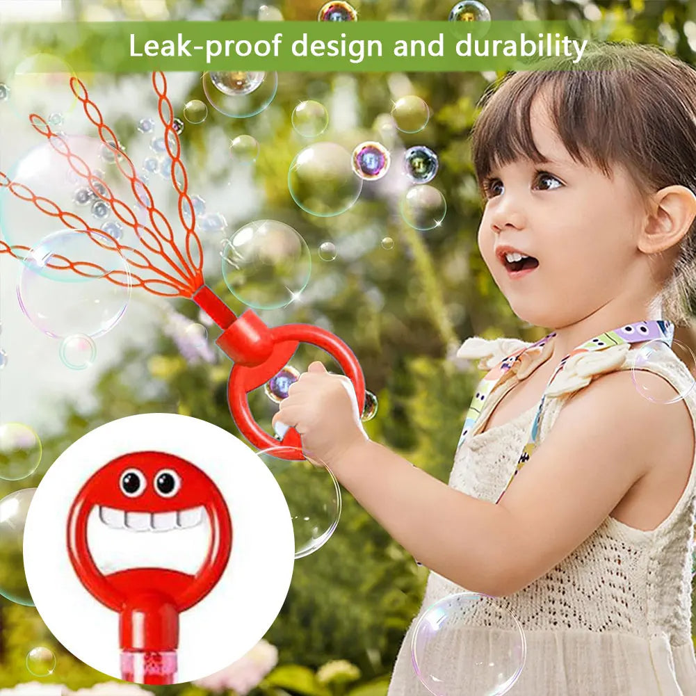 32 Hole Smiling Face Bubble Wand (Random Color) - Orthorun