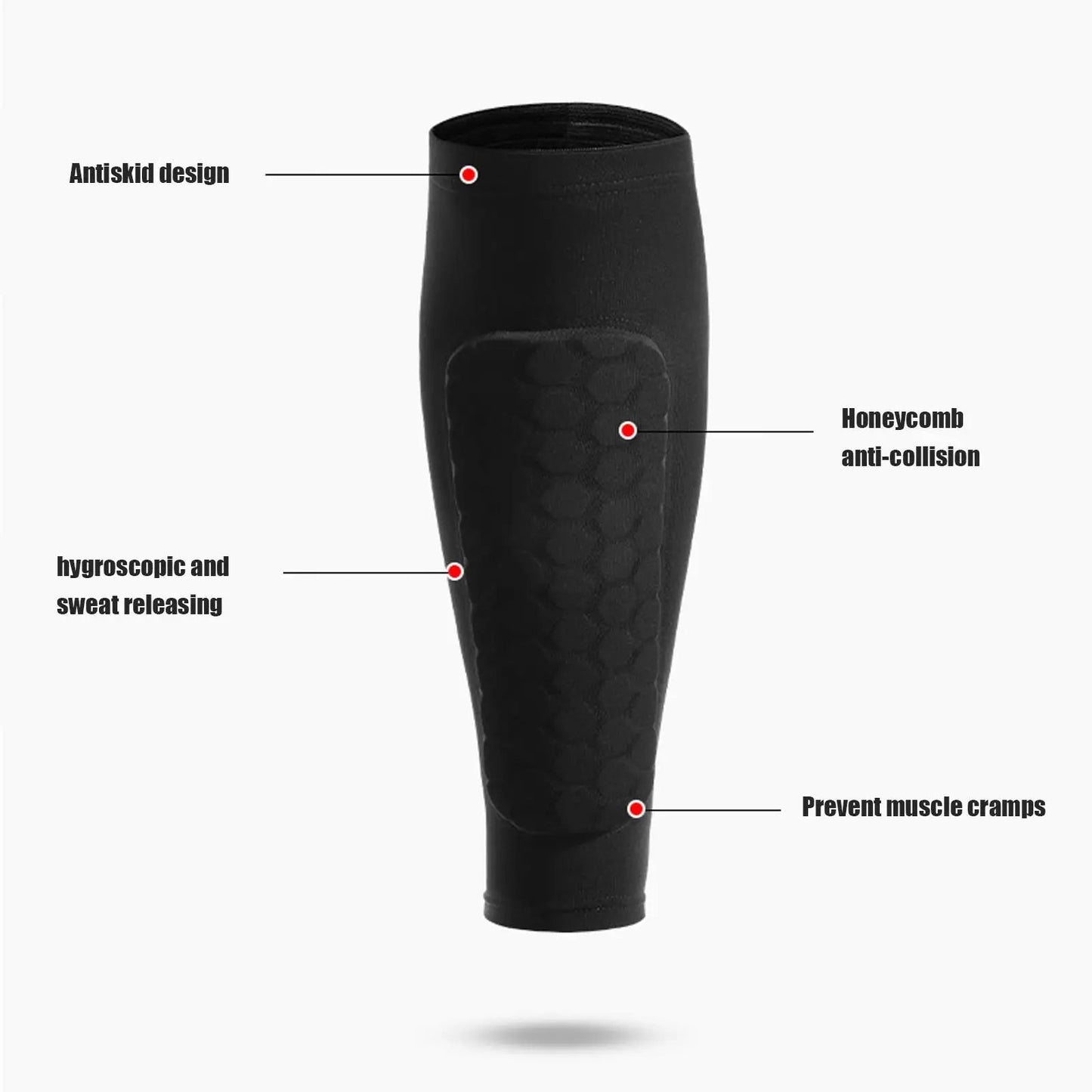 1 Pair Honeycomb Soccer Shin Guards - Orthorun