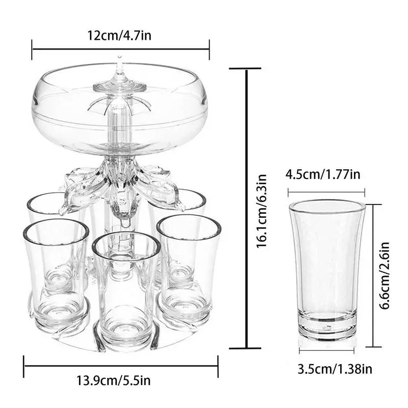 6 Shot Glass Drink Dispenser - Orthorun