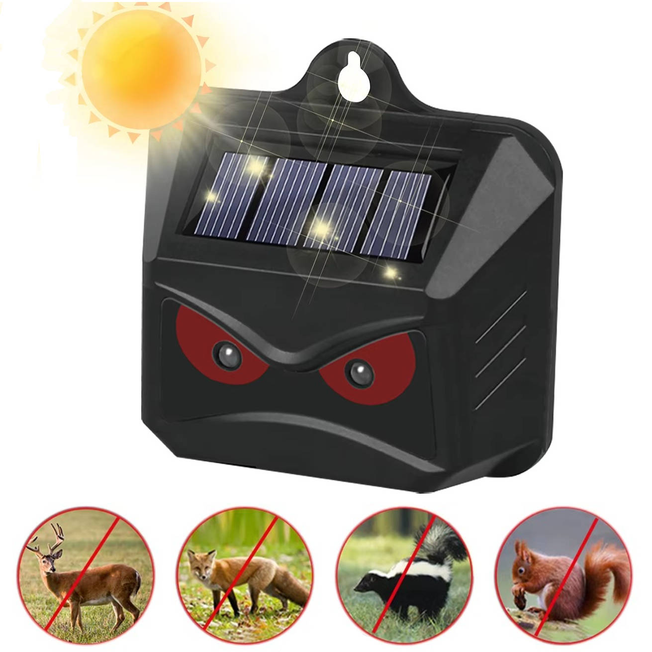 2pcs Solar Powered Ultrasonic Animal Repellent - Orthorun
