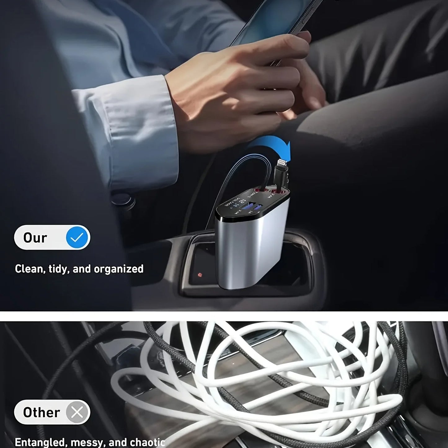 120W Retractable Car Charger - Orthorun