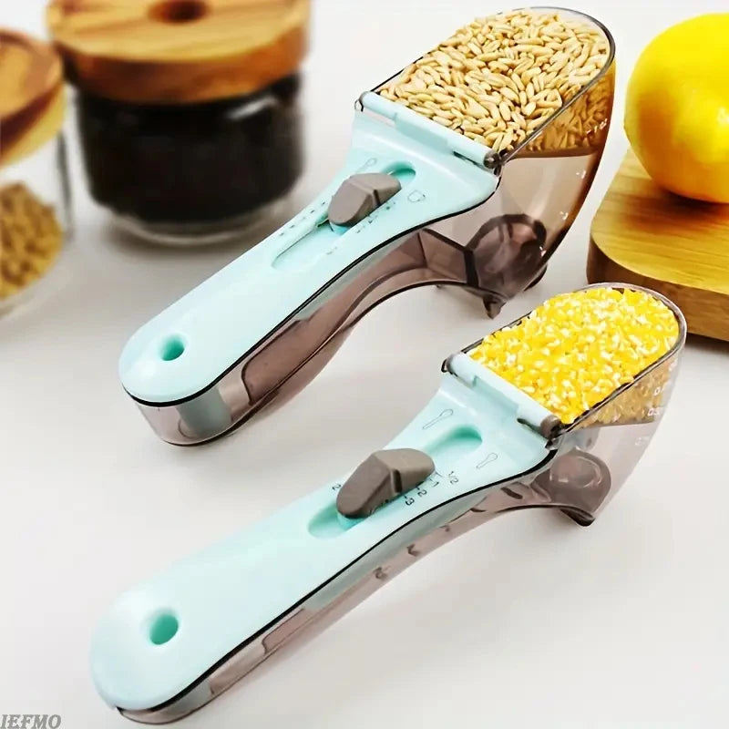 2Pcs Adjustable Measuring Cup And Measuring Spoon - Orthorun