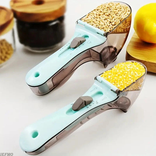 2Pcs Adjustable Measuring Cup And Measuring Spoon - Orthorun