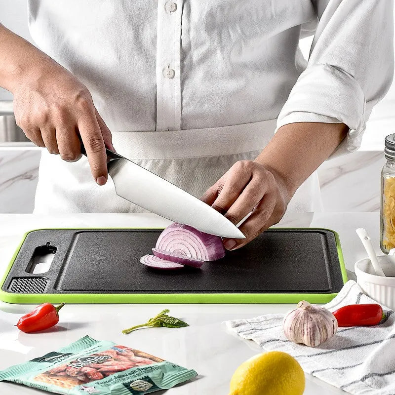 4-in-1 Cutting Board with Thawing Tray and Knife Sharpener - Orthorun