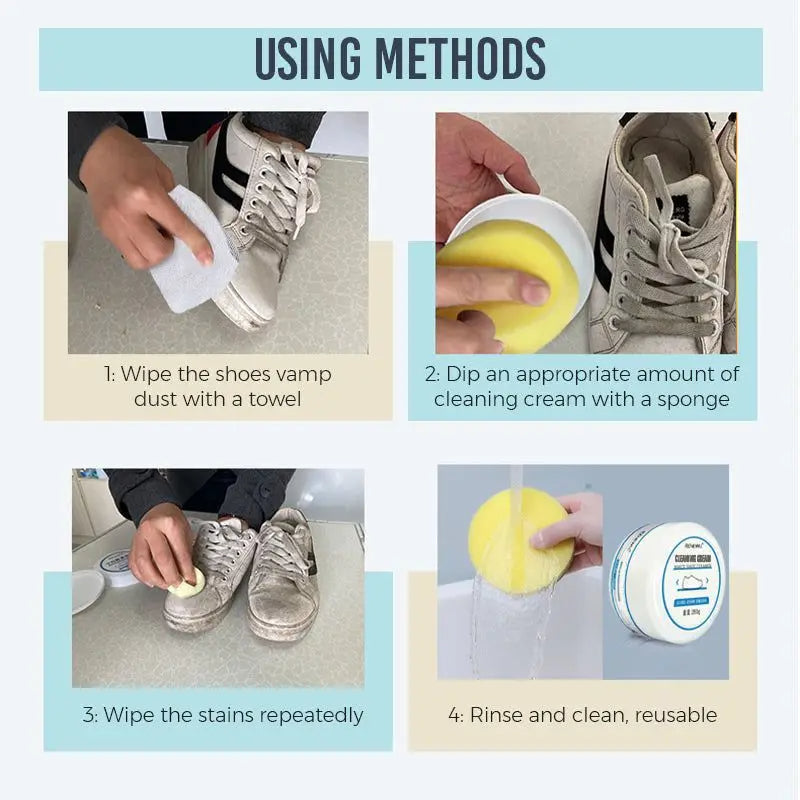 100g White Shoes Cleaner - All-Purpose Cleansing Cream - Orthorun