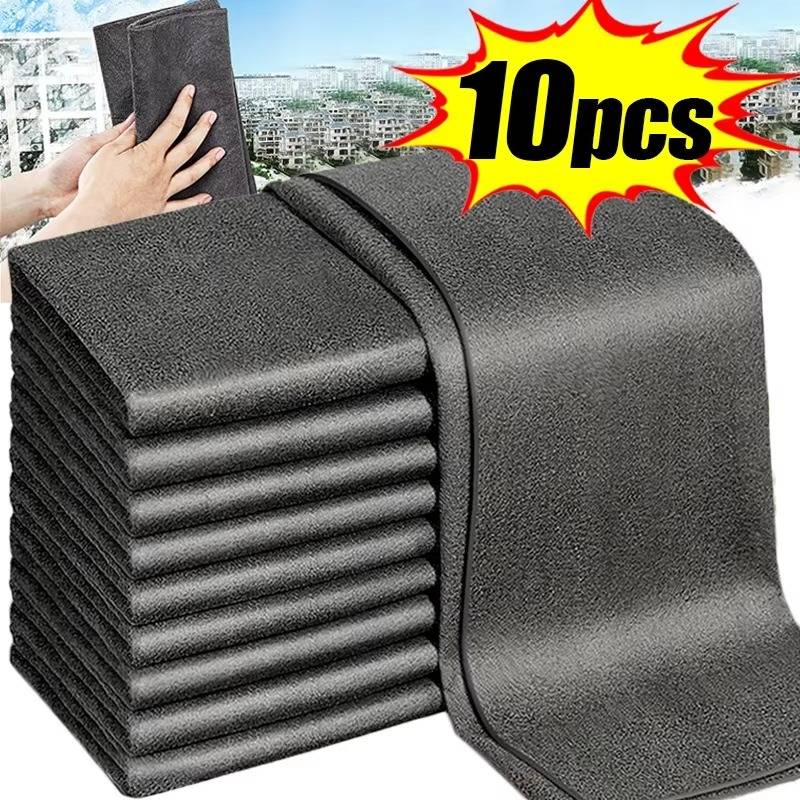 10pcs Versatile Microfiber Cloths for Windows Car Kitchen - Orthorun