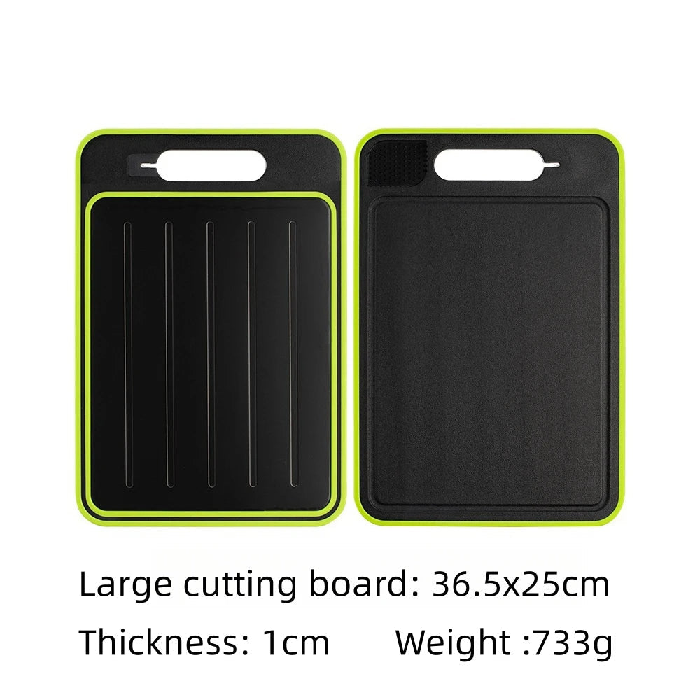 4-in-1 Cutting Board with Thawing Tray and Knife Sharpener - Orthorun