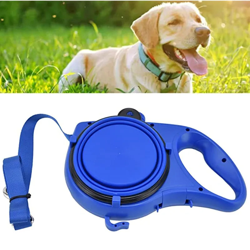 4-in-1 Multifunctional Dog Leash with Water Bottle & Bowl - Orthorun