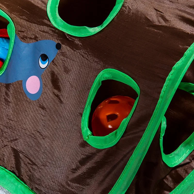 9-Hole Tunnel Cat Mice Game - Orthorun