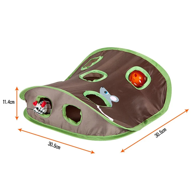9-Hole Tunnel Cat Mice Game - Orthorun