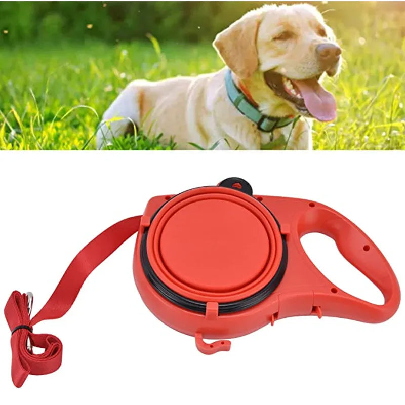 4-in-1 Multifunctional Dog Leash with Water Bottle & Bowl - Orthorun