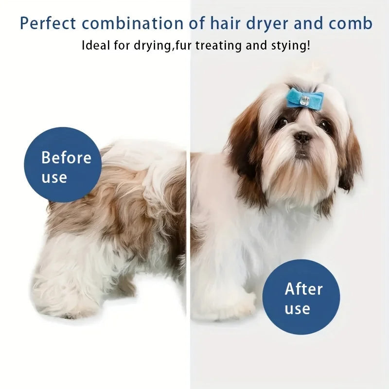 3-in-1 Dog Hair Dryer and Grooming Brush - Orthorun