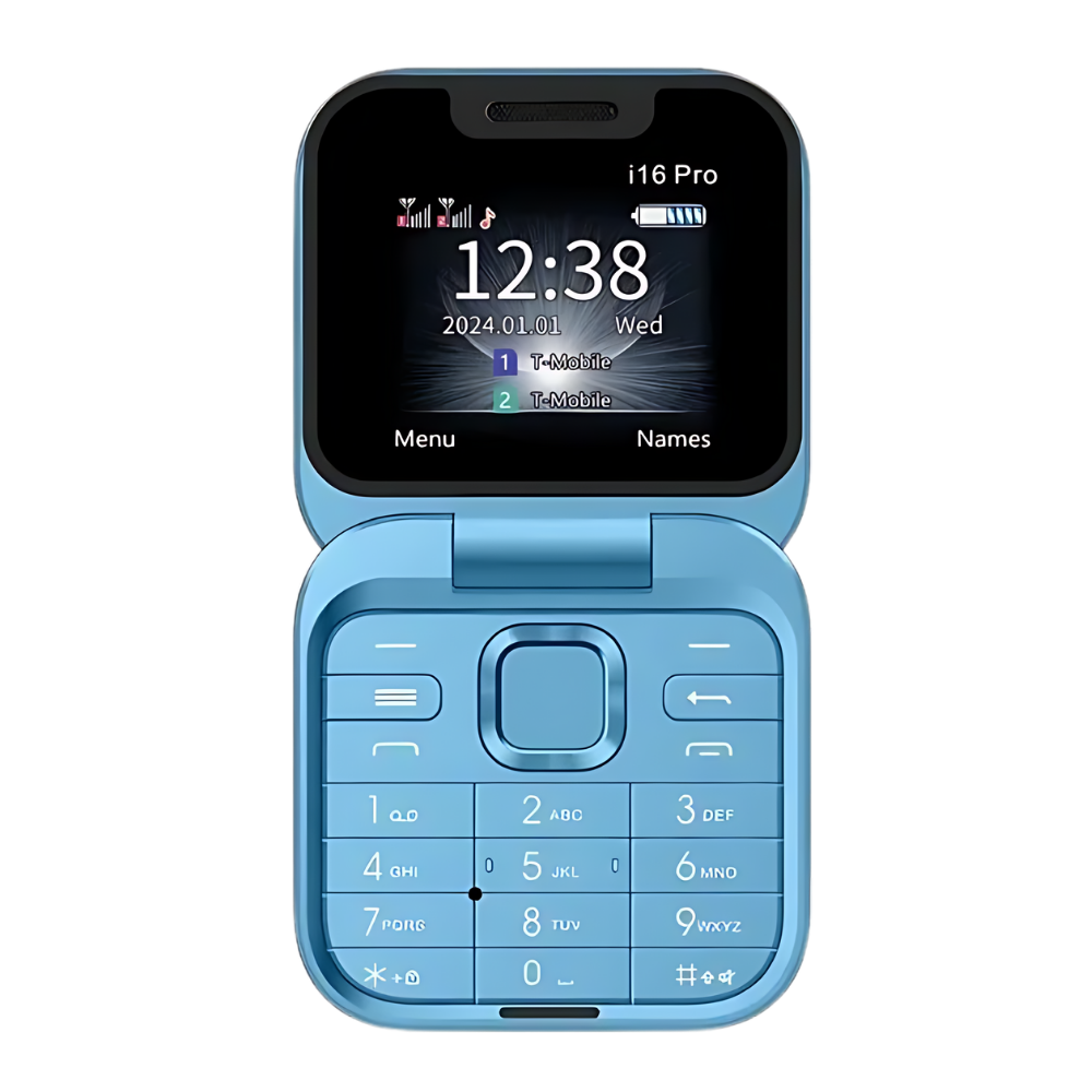 Orthorun | Small Foldable Mobile Phone – Compact Dual SIM Flip Phone for Seniors & Kids