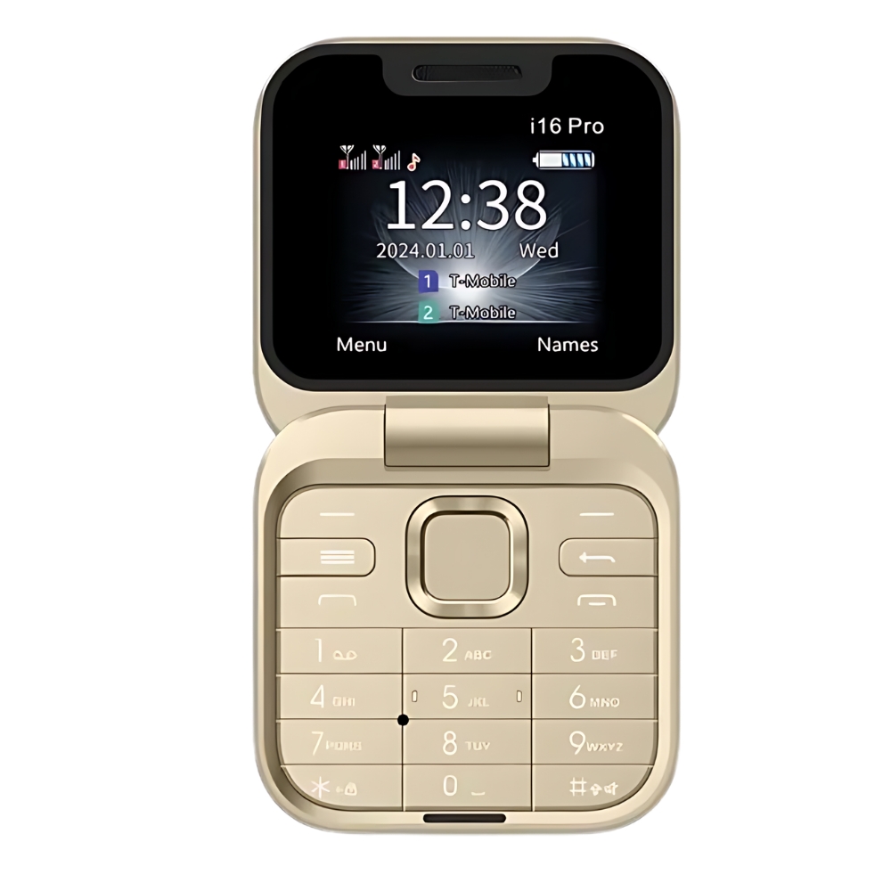 Orthorun | Small Foldable Mobile Phone – Compact Dual SIM Flip Phone for Seniors & Kids