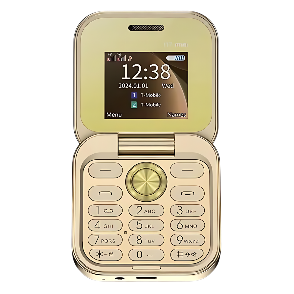 Orthorun | Small Foldable Mobile Phone – Compact Dual SIM Flip Phone for Seniors & Kids
