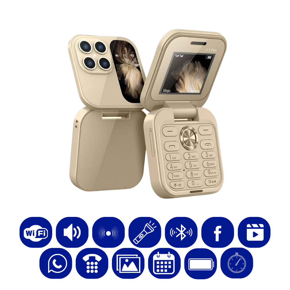 Orthorun | Small Foldable Mobile Phone – Compact Dual SIM Flip Phone for Seniors & Kids