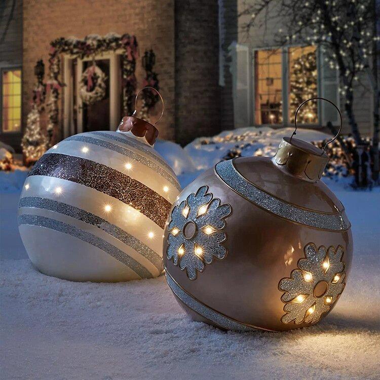Orthorun | Inflatable Christmas Decoration Ball – Outdoor PVC Lighted Ornament