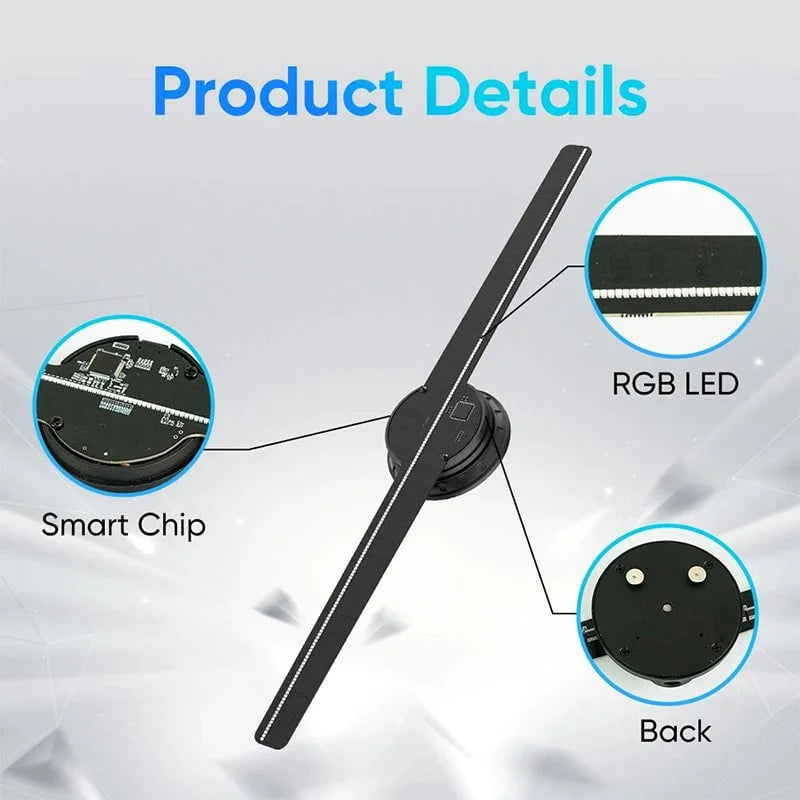 3D Hologram LED Fan Projector - Orthorun