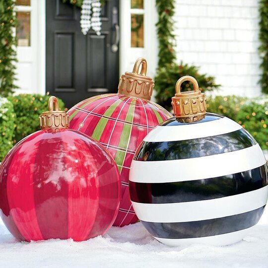 Orthorun | Inflatable Christmas Decoration Ball – Outdoor PVC Lighted Ornament