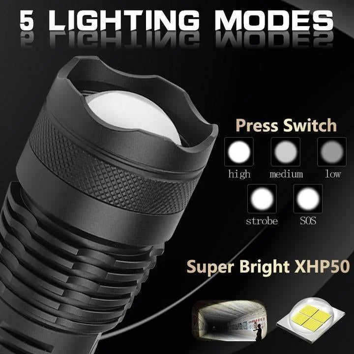 90000 Lumens Xhp50.2 Most Powerful Flashlight - Orthorun