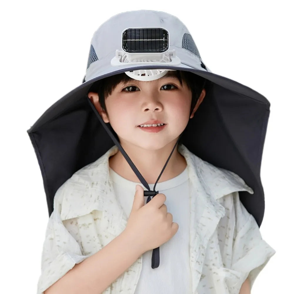 Adjustable Kids Solar Fan Hat - Orthorun