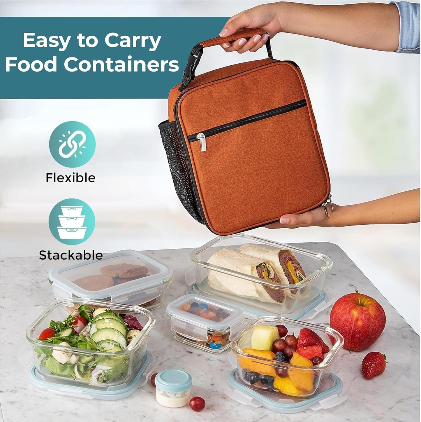 35-piece food storage container set - Orthorun