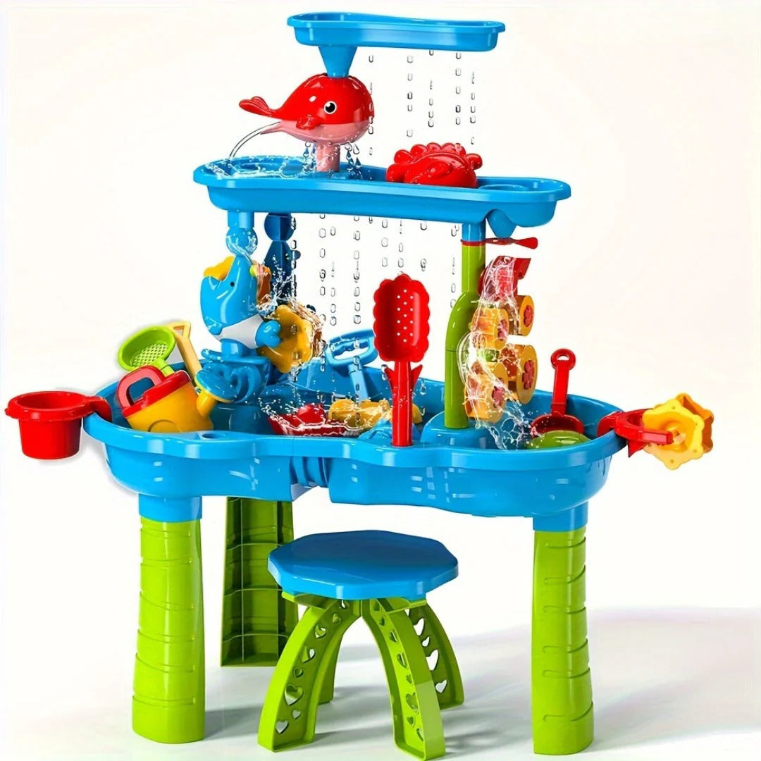 3-in-1 Outdoor Sand and Water Table for Kids - Orthorun