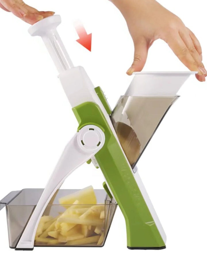5-in-1 Vegetable Slicer with Collecting Tray - Orthorun