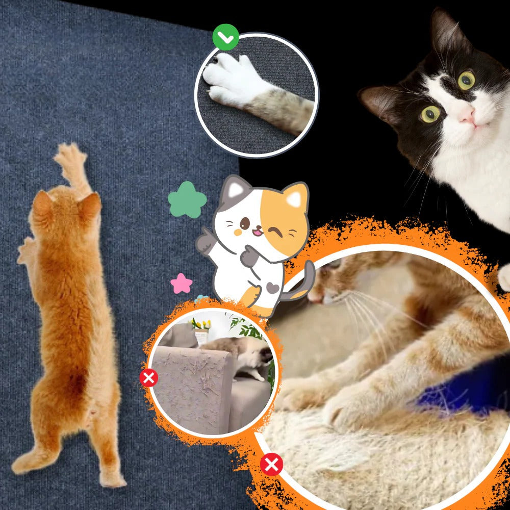 Adhesive Wall Mounted Cat Scratch Pad - Orthorun