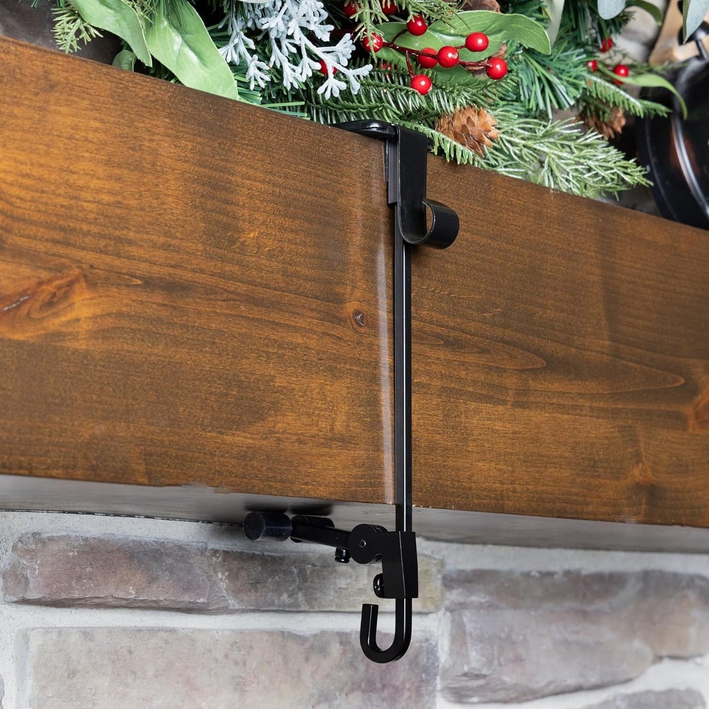 Adjustable Fireplace Stocking and Garland Hanger Set - Orthorun