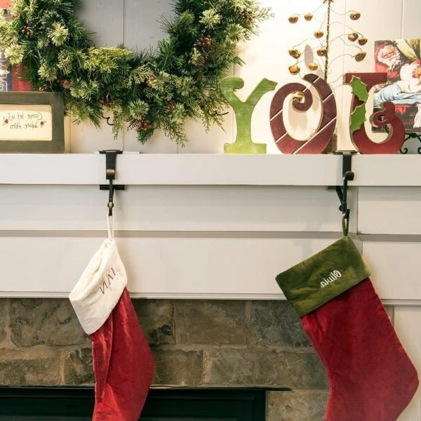 Adjustable Fireplace Stocking and Garland Hanger Set - Orthorun