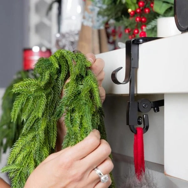 Adjustable Fireplace Stocking and Garland Hanger Set - Orthorun