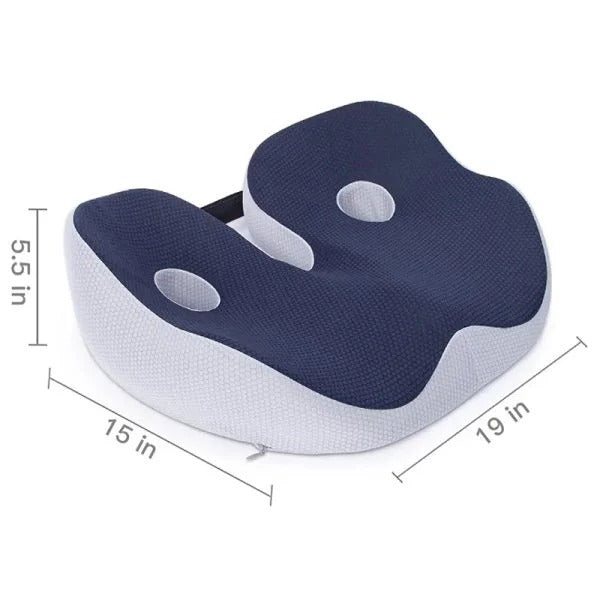 Adjustable Memory Foam Sit Bone Relief Seat Cushion - Orthorun
