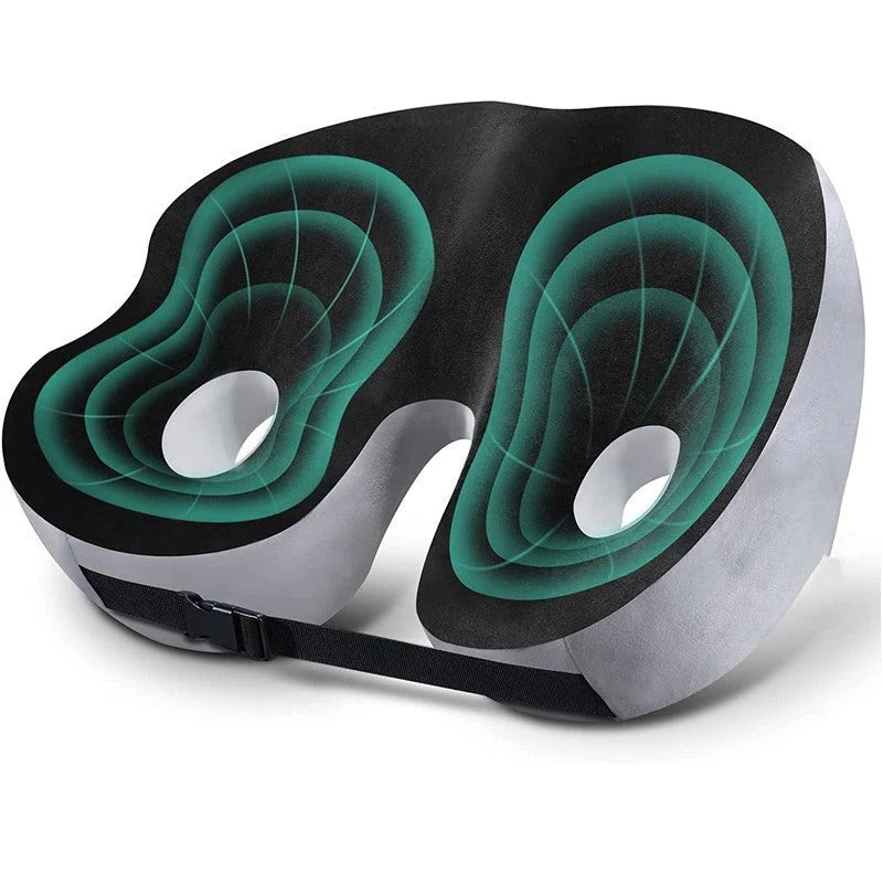 Adjustable Memory Foam Sit Bone Relief Seat Cushion - Orthorun