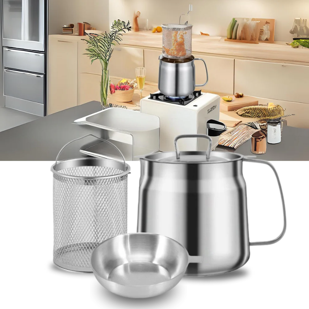 2-in-1 Stainless Steel Deep Frying Pot - Orthorun
