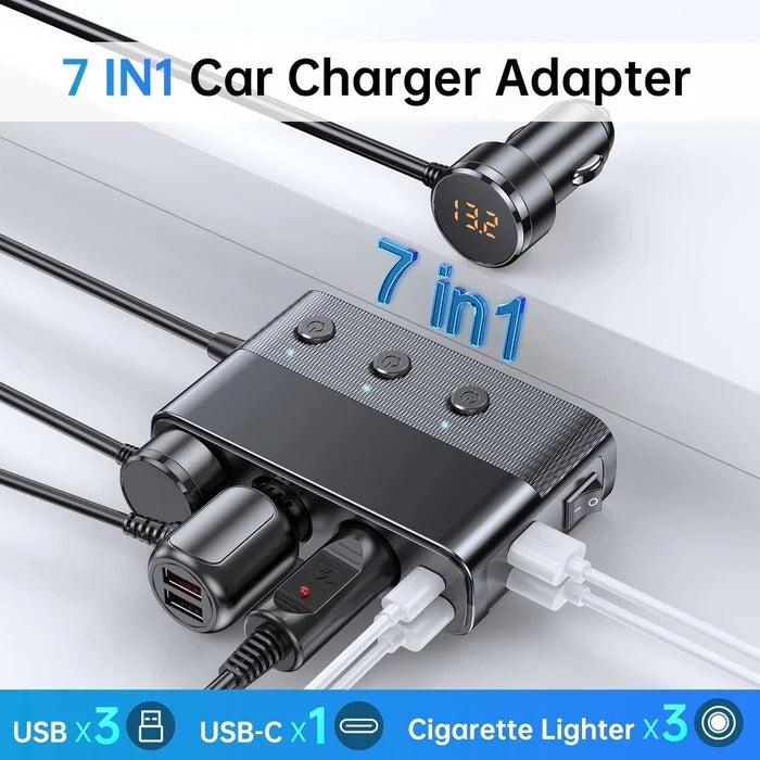 7-in-1 Car Cigarette Lighter Adapter - Orthorun