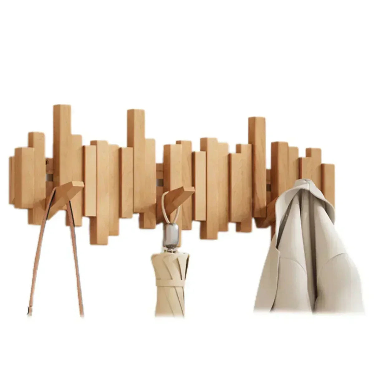 Orthorun | Wooden Piano Wall Coat Rack - Practical & Elegant Entryway Organizer